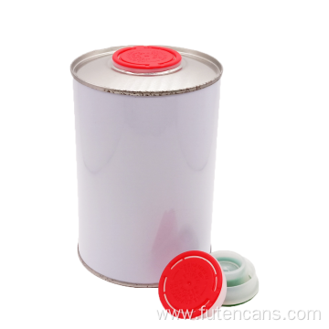 Custom print 1L Engine oil round tin can